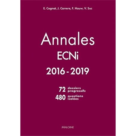 Annales ECNI 2016-2018