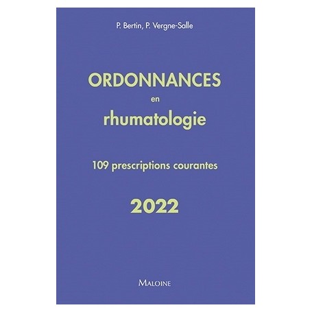 ORDONNANCES EN RHUMATOLOGIE 2022