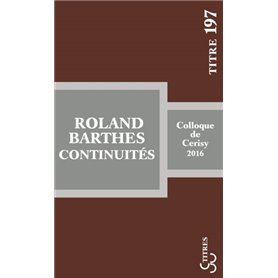 Roland Barthes : continuités