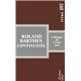 Roland Barthes : continuités