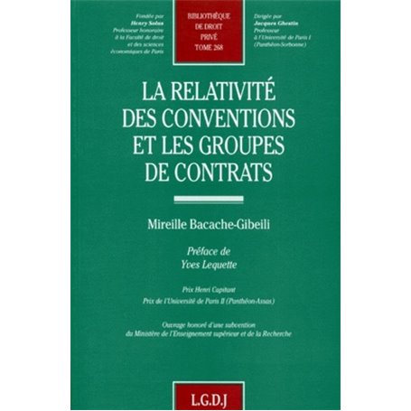 la relativité des conventions et les groupes de contrats