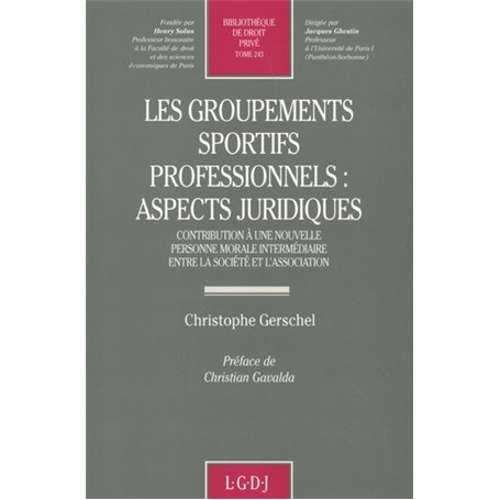 les groupements sportifs professionnels : aspects juridiques