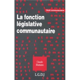 la fonction législative communautaire