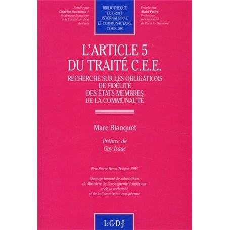 l'article 5 du traité cee