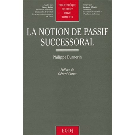 la notion de passif successoral