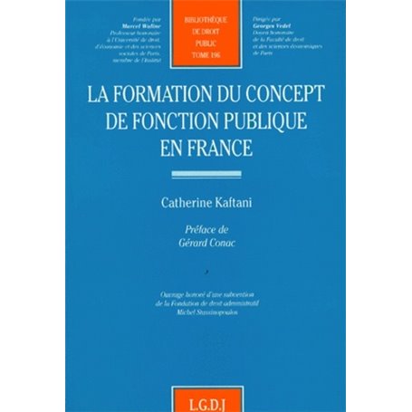 la formation du concept de fonction publique en france