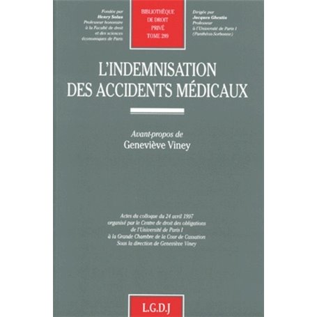 l'indemnisation des accidents médicaux