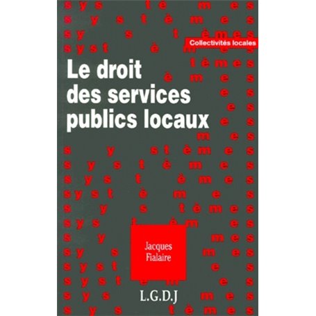 le droit des services publics locaux