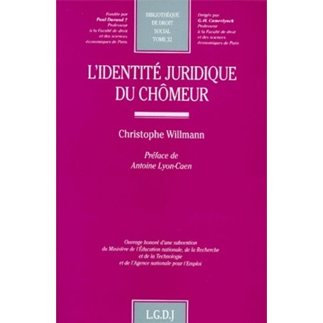 l'identité juridique du chômeur