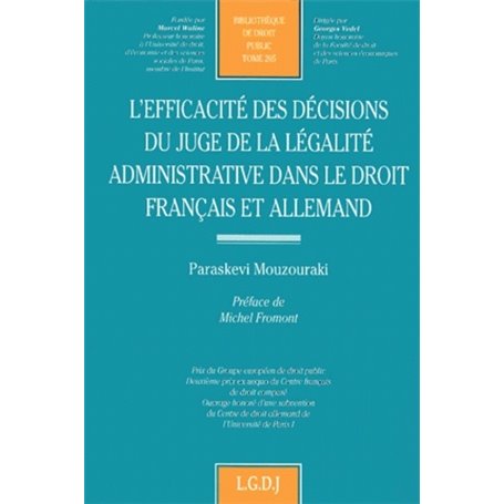 l'efficacité des décisions du juge de la légalité administrative dans le droit f