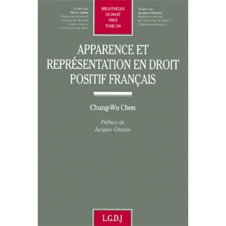 apparence et représentation en droit positif français