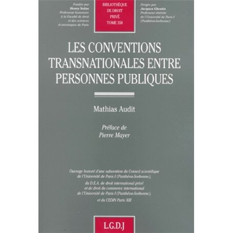 les conventions transnationales entre personnes publiques