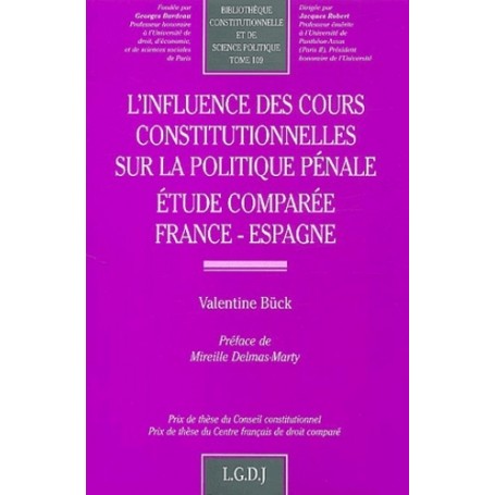 l'influence des cours constitutionnelles sur la politique pénale