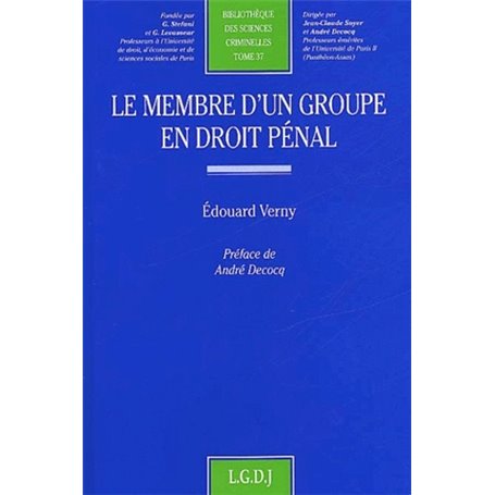 le membre d'un groupe en droit pénal