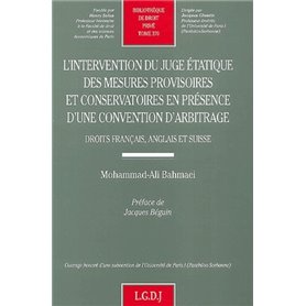 l'intervention du juge étatique des mesures provisoires et conservatoires en pré