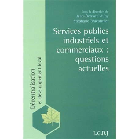 services publics industriels et commerciaux : questions actuelles