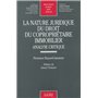 la nature juridique du droit du copropriétaire immobilier. analyse critique