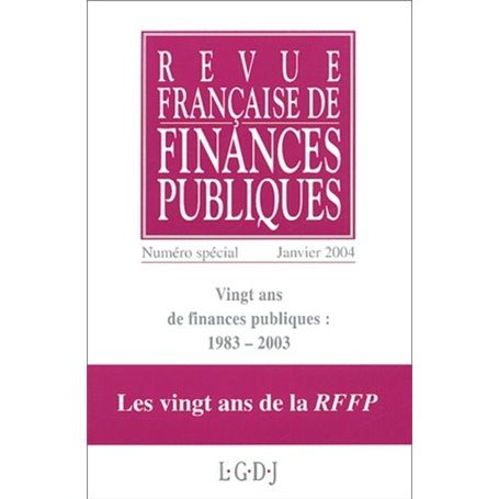 vingts ans de finances publiques :  1983-2003