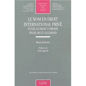 le nom en droit international privé. etude de droit comparé franco-allemand