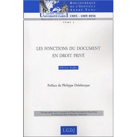 LES FONCTIONS DU DOCUMENT EN DROIT PRIVÉ