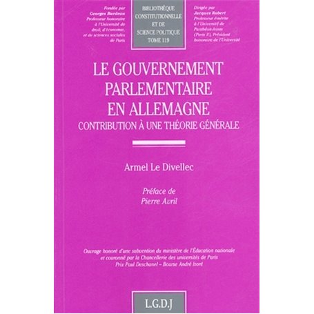 le gouvernement parlementaire en allemagne