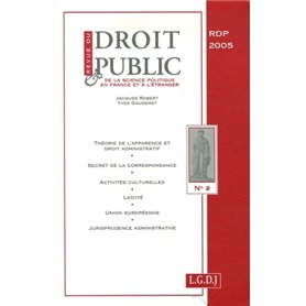 REVUE DU DROIT PUBLIC N 2 2005