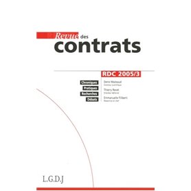 REVUE DES CONTRATS N 3 - 2005