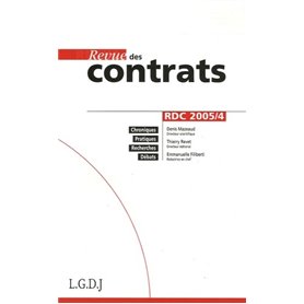 REVUE DES CONTRATS N 4 - 2005