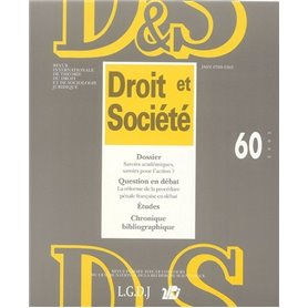 REVUE DROIT ET SOCIETE N 60 - 2005