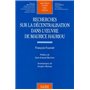 recherches sur la décentralisation dans l'oeuvre de maurice hauriou