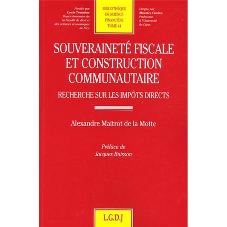 souveraineté fiscale et construction communautaire