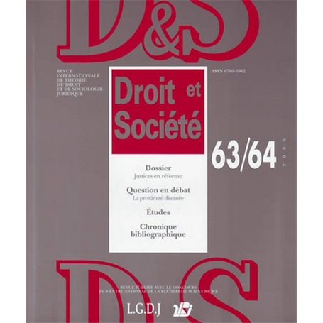 REVUE DROIT ET SOCIETE N 63/64 - 2007