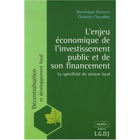 l'enjeu économique de l'investissement public et de son financement. la spécific