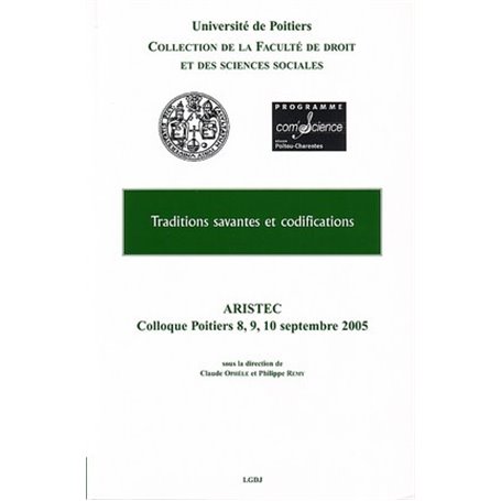 TRADITIONS SAVANTES ET CODIFICATIONS