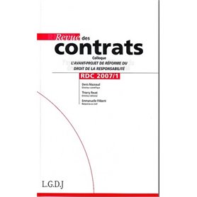 REVUE DES CONTRATS N 1 - 2007