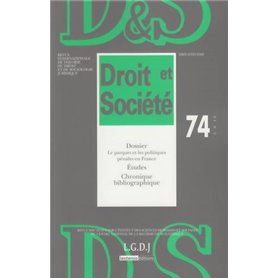 REVUE DROIT ET SOCIETE N 74 - 2010