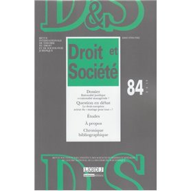 REVUE DROIT ET SOCIETE N 84 - 2013