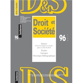 REVUE DROIT ET SOCIETE N 96 - 2017