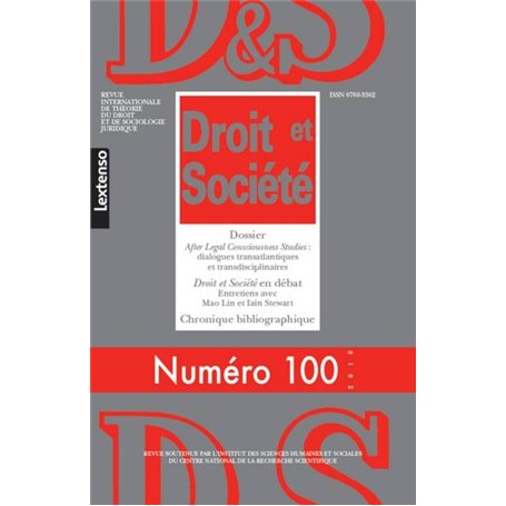 DROIT ET SOCIETE N 100-2018