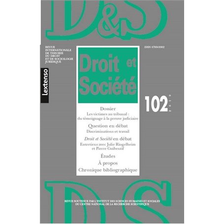 DROIT ET SOCIETE N 102-2019