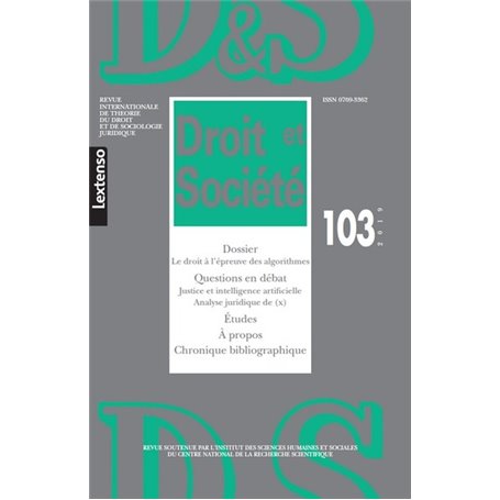 Revue Droit et Société, 2019 N°103