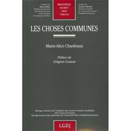 LES CHOSES COMMUNES