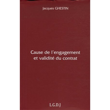 cause de l'engagement et validité du contrat