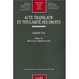 acte translatif et titularité des droits