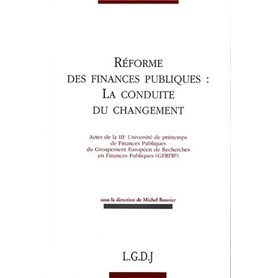 réforme des finances publiques : la conduite du changement