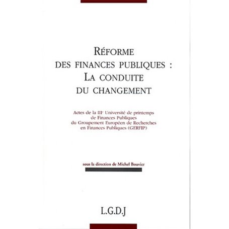 réforme des finances publiques : la conduite du changement