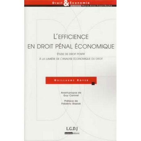 l'efficience en droit pénal économique