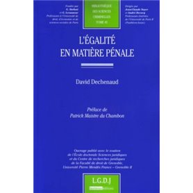 l'égalité en matière pénale