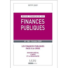 REVUE FRANÇAISE DE FINANCES PUBLIQUE N 108 - 2009