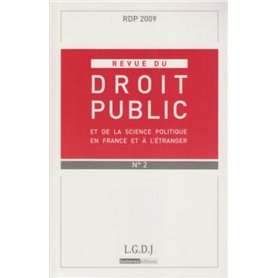 REVUE DU DROIT PUBLIC N 2 2009